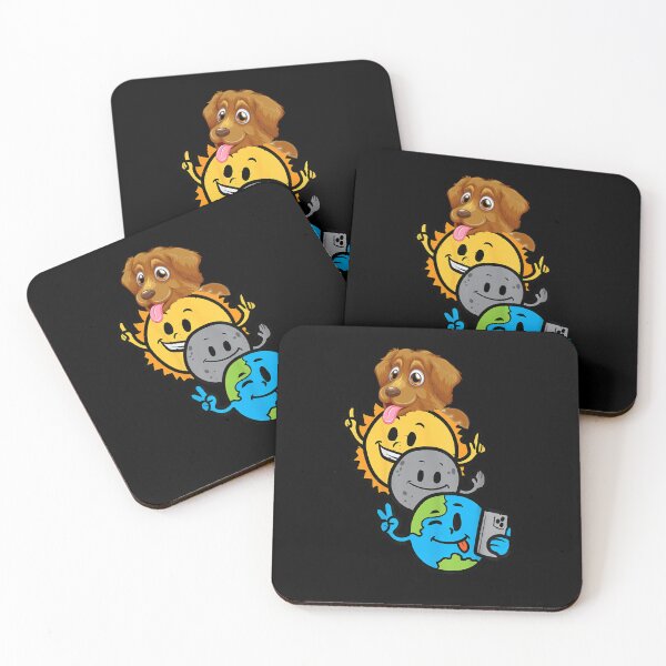 Item preview, Eclipse solar Selfie Tierra Luna Sol cachorro divertido designed and sold by BHMARTS.