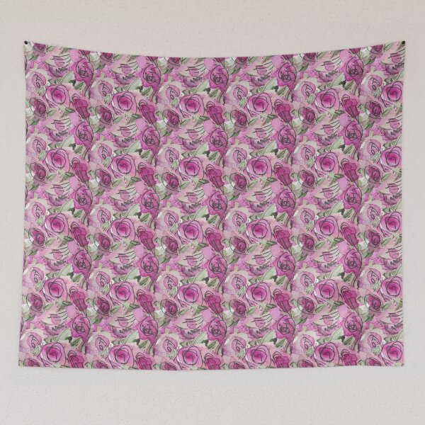 Item preview, Whimsical Watercolour Rambling Roses designed and sold by Clare Walker.
