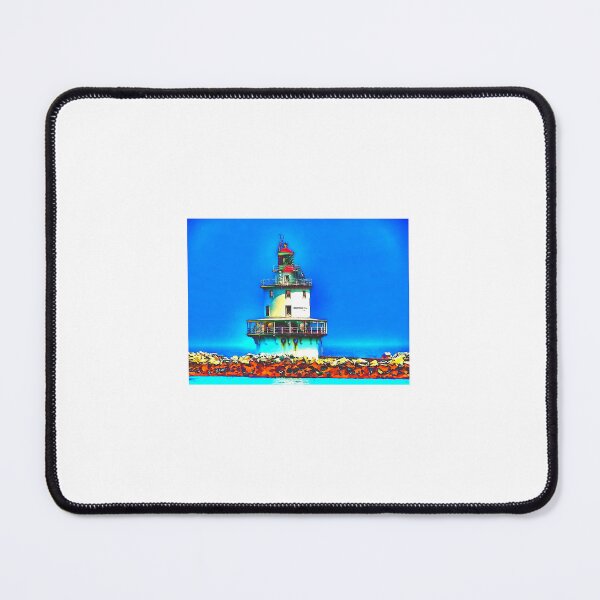 Item preview, Brandywine Shoal Lighthouse Delaware Bay New Jersey Abstract designed and sold by BradKnorrArt.
