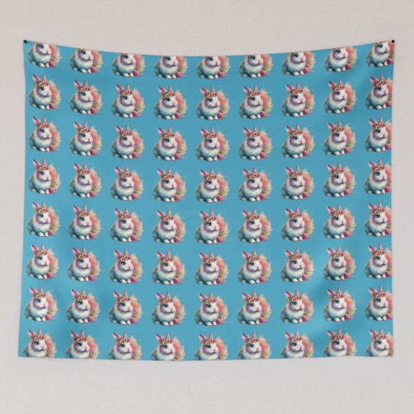 Item preview, Stylish and colorful cute rabbit with a flower crown designed and sold by Marcoshop10.