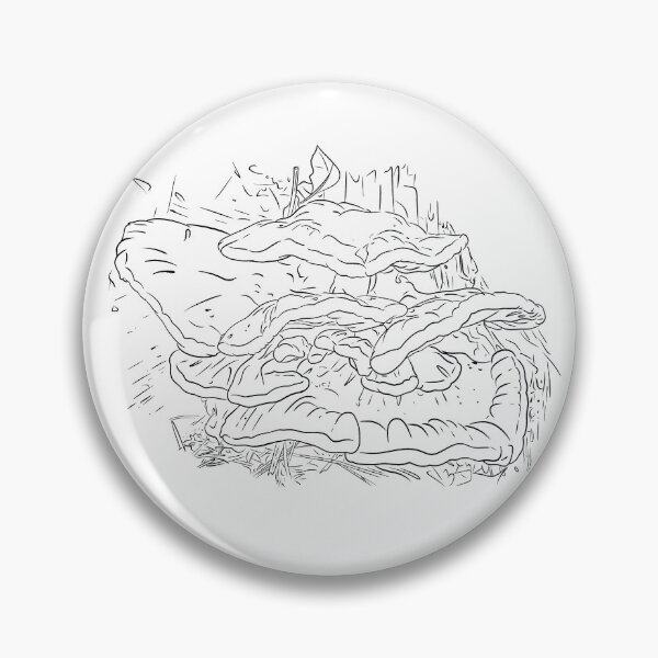 Item preview, Mushrooms of the Mid-West: (Line Art Only) Chicken of the Woods Mushroom designed and sold by Cherie Brunetti.
