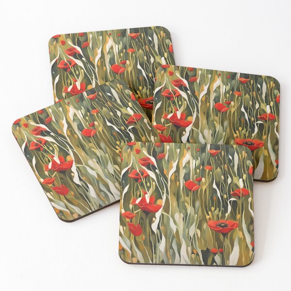 Item preview, Poppy Field Near Marmaris Abstract Art 1 designed and sold by taiche.