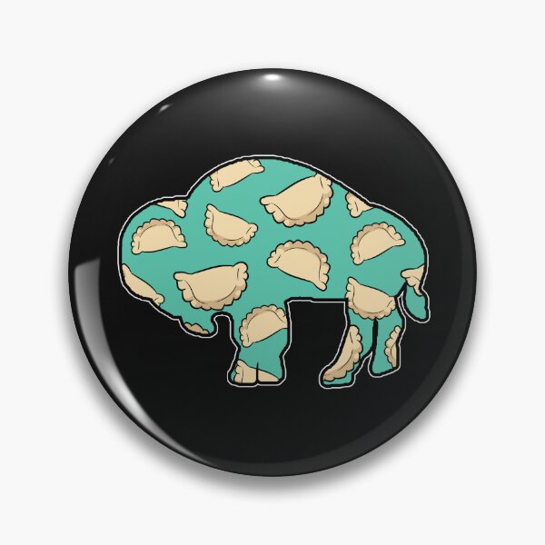 Item preview, Buffalo Pierogi Silhouette - Teal designed and sold by bamatt30.