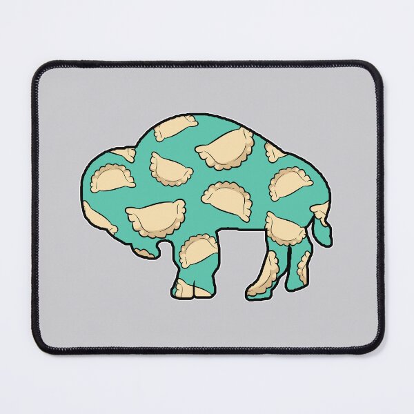 Item preview, Buffalo Pierogi Silhouette - Teal designed and sold by bamatt30.