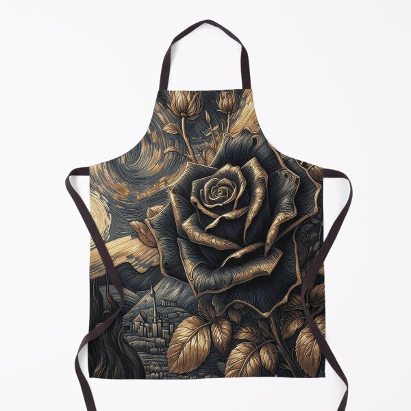 Artikelvorschau, Schwarze Goldrose - Fantasy im van Gogh Stil entworfen und verkauft von FotoworldEdel.