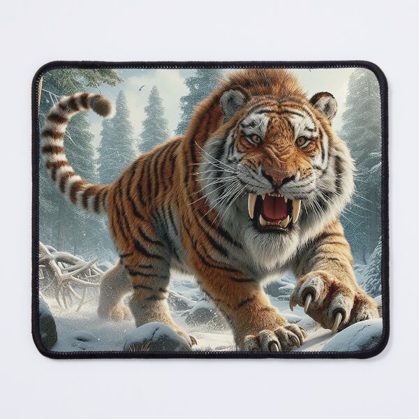 Item preview, Winter hunt of the snow tiger designed and sold by Cerberus-Art.