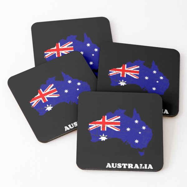Item preview, Australia Flag Map Wood Effect  designed and sold by Blok45.