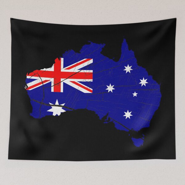 Item preview, Australia Flag Map Wood Effect  designed and sold by Blok45.