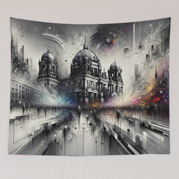Item preview, Berlin's Historic Heartbeat: Nightfall's Monochrome Magic designed and sold by leyfinder.