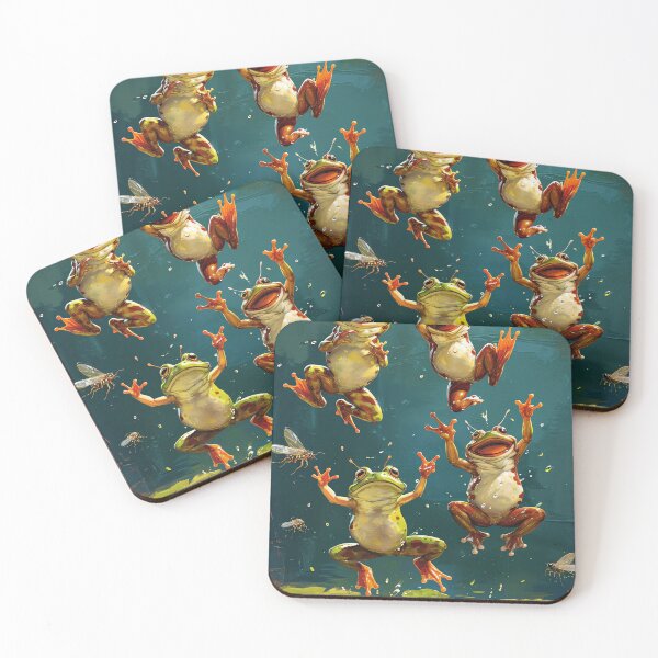 Item preview, Cheerful Lily Pad Leap designed and sold by cute-animals99.
