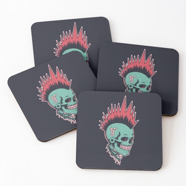 Item preview, Punk Skull with Mohawk designed and sold by ArtCraftLab.