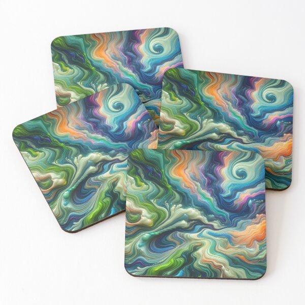 Item preview, WAVES AND RIPPLES OF ABSTRACT COLOUR designed and sold by lovingtouch.