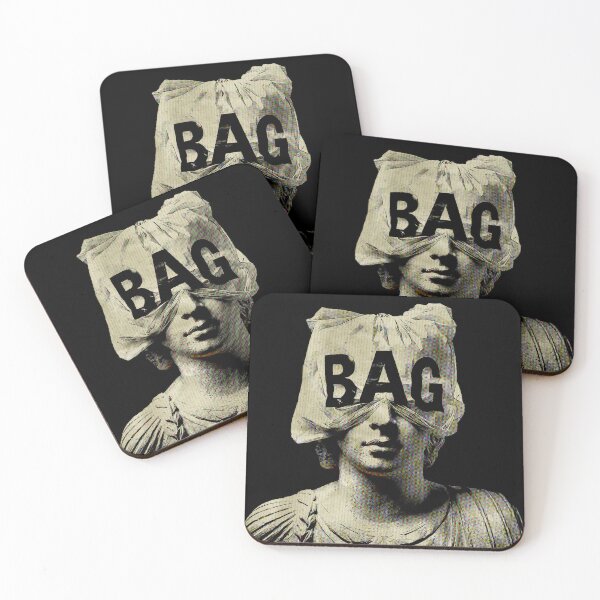 Item preview, Greek Woman Head Statue Wearing A Green Trash Bag Modern Dots Art designed and sold by MadeByRobots.