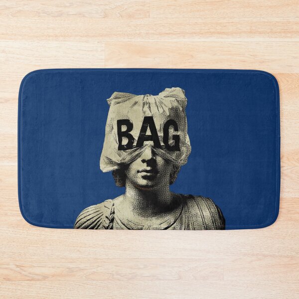 Item preview, Greek Woman Head Statue Wearing A Green Trash Bag Modern Dots Art designed and sold by MadeByRobots.