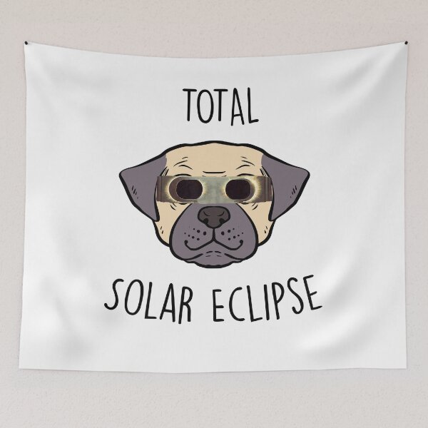 Item preview, Solar Eclipse Funny dog puppy with glasses designed and sold by BHMARTS.