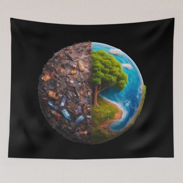 Item preview, Plastic Tides Earth's Environmental Crisis designed and sold by elynne9.