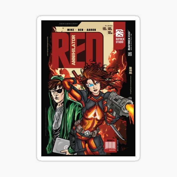 Item preview, RED ANNIHILATOR COMICS COVER designed and sold by RAYREXSTUDIO.