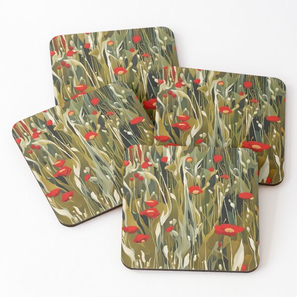 Item preview, Poppy Field Near Marmaris Abstract Art 2 designed and sold by taiche.
