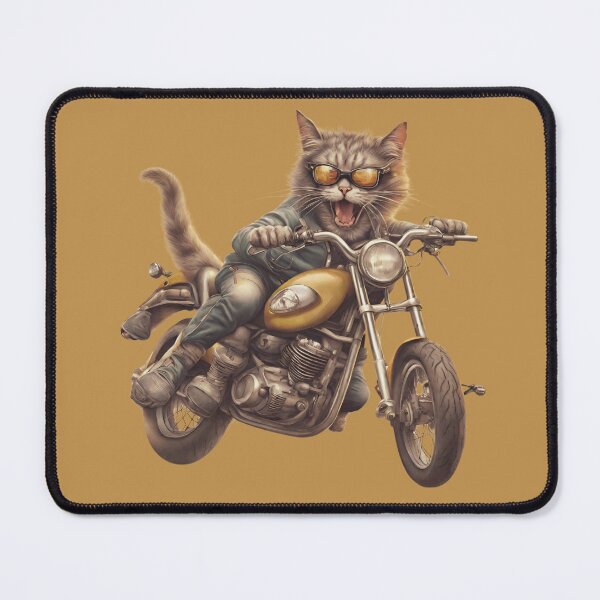 Item preview, Crazy cat on a motorcycle designed and sold by WorldByAnasa.