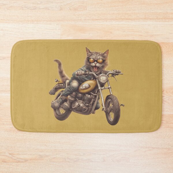 Item preview, Crazy cat on a motorcycle designed and sold by WorldByAnasa.