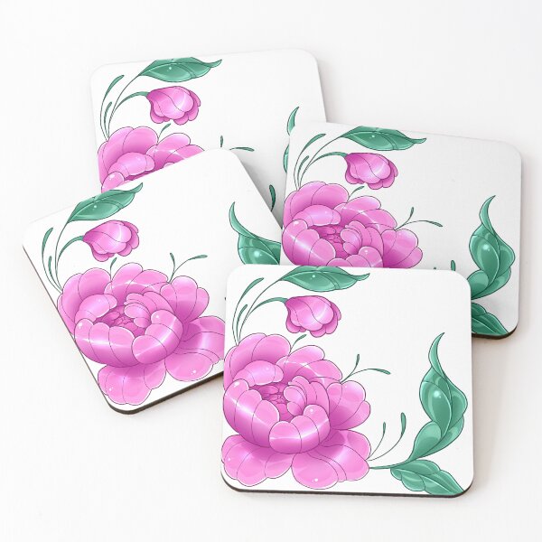 Item preview, Linda flor rosa suave estilo neotradicional designed and sold by Miska-art.