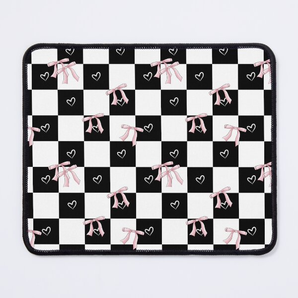 Item preview, Classic checkered pattern with girly pink bows designed and sold by milyblooms.