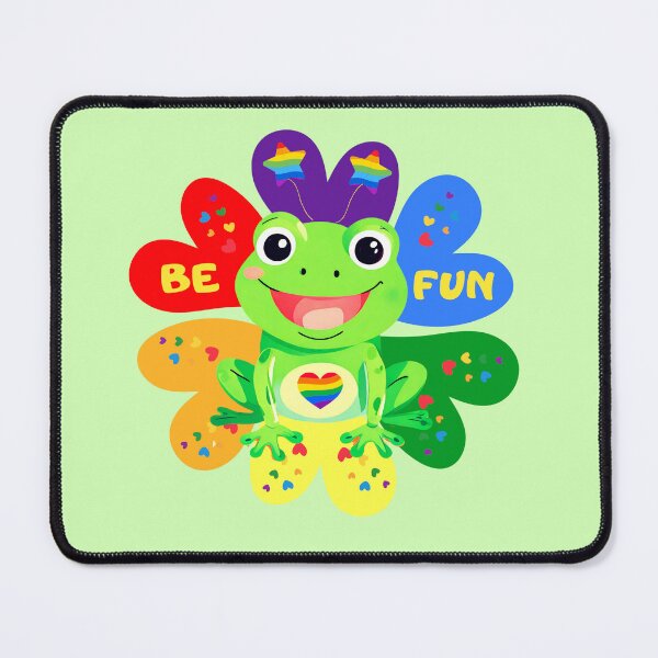 Item preview, Happy Frog Be Fun colorful cheerful positive message designed and sold by AtelierBodin.
