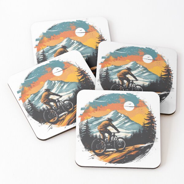 Item preview, Mountain Bike Sunset | T-Shirt designed and sold by NicolasGlowArt.