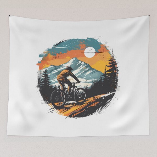 Item preview, Mountain Bike Sunset | T-Shirt designed and sold by NicolasGlowArt.