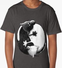Yin and Yang Cats Long T-Shirt