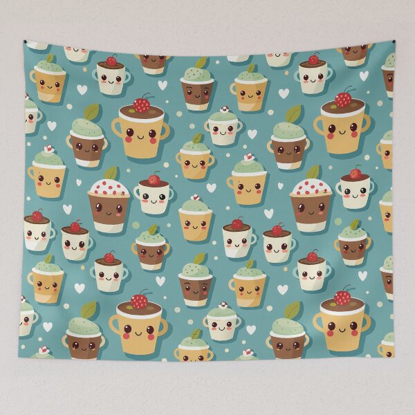 Item preview, cute sups of espresso pattern designed and sold by brokenpones.