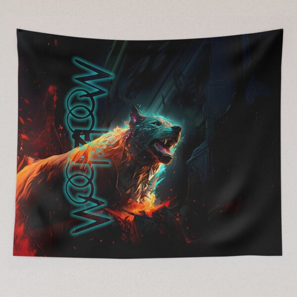 Item preview, Furious fusion: Wolf and flames designed and sold by Woof-WoofSK.