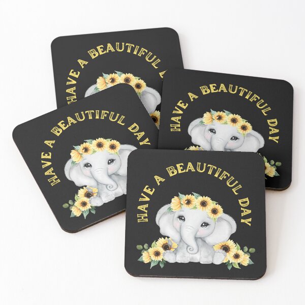 Item preview, Watercolor Elephant And Sunflowers Have A Beautiful Day designed and sold by AlienOccupation.
