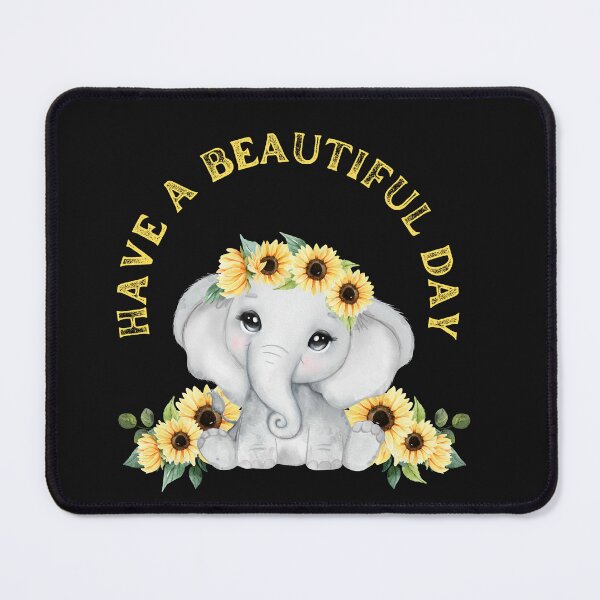 Item preview, Watercolor Elephant And Sunflowers Have A Beautiful Day designed and sold by AlienOccupation.