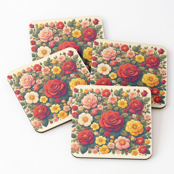 Item preview, Vibrant Floral Mosaic A Tapestry of Blossoming Delight designed and sold by ArtComixHaven.