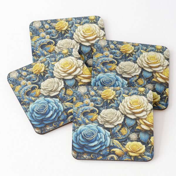 Item preview, Royal Blooms An Opulent Garden of Golden Hues designed and sold by ArtComixHaven.