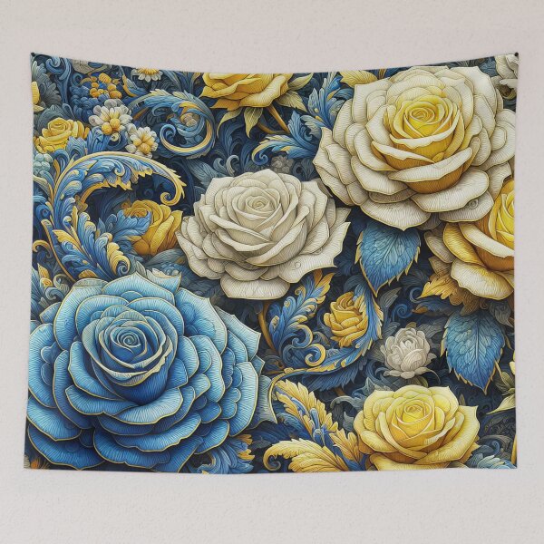 Item preview, Royal Blooms An Opulent Garden of Golden Hues designed and sold by ArtComixHaven.