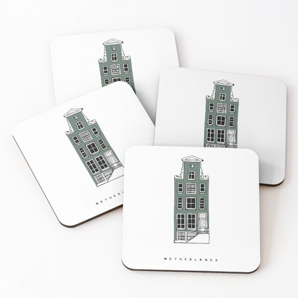 Item preview, Green Old House, Amsterdam, Netherlands. Build your collection. designed and sold by ArchiTania Studio.