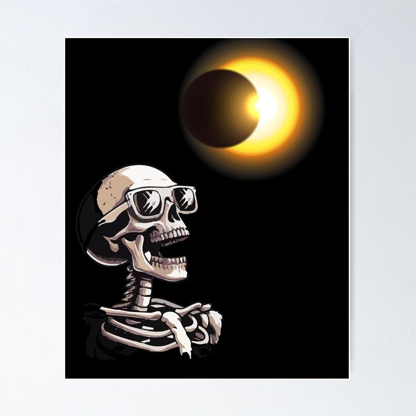Item preview, skeleton Solar Eclipse viewing Lovers designed and sold by BHMARTS.