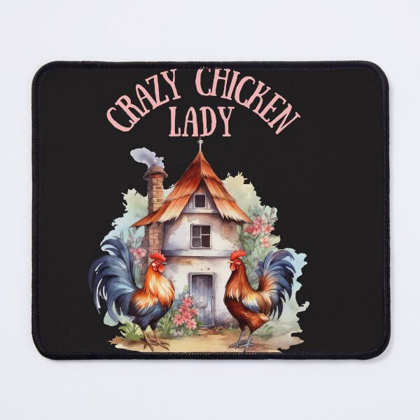 Item preview, Watercolor Crazy Chicken Lady designed and sold by AlienOccupation.