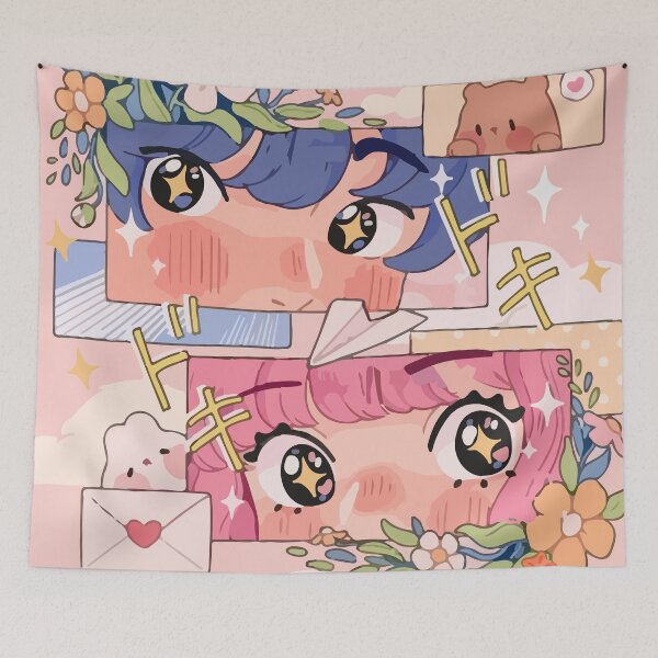 Item preview, love at first sight, couples, love, boyfriend and girlfriend, boy and girl, sticker, love eyes, eyes, pink, blue, letters, rabbits, animals designed and sold by Maria-sticker111.