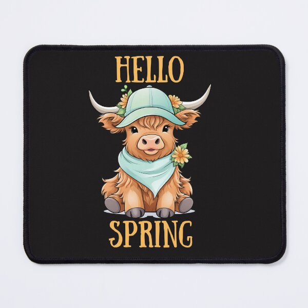 Item preview, Watercolor Baby HIghland Cow in Cap and Bandana designed and sold by AlienOccupation.