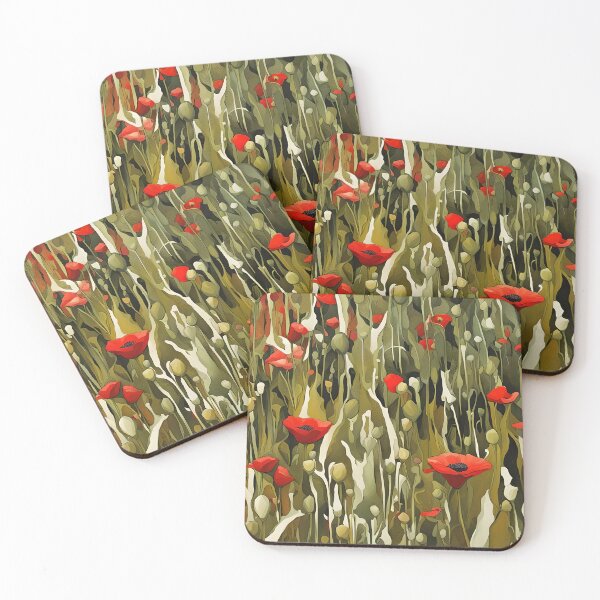 Item preview, Poppy Field Near Marmaris Abstract Art 3 designed and sold by taiche.