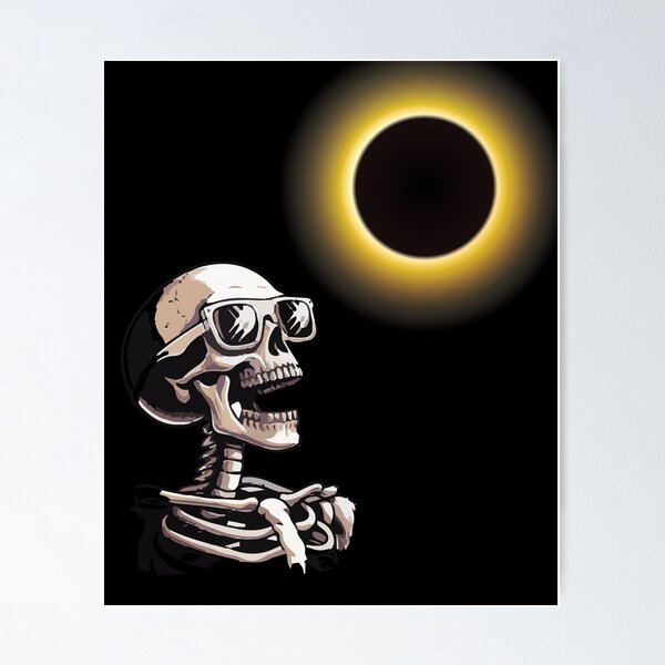 Item preview, skeleton Solar Eclipse viewing Lovers designed and sold by BHMARTS.