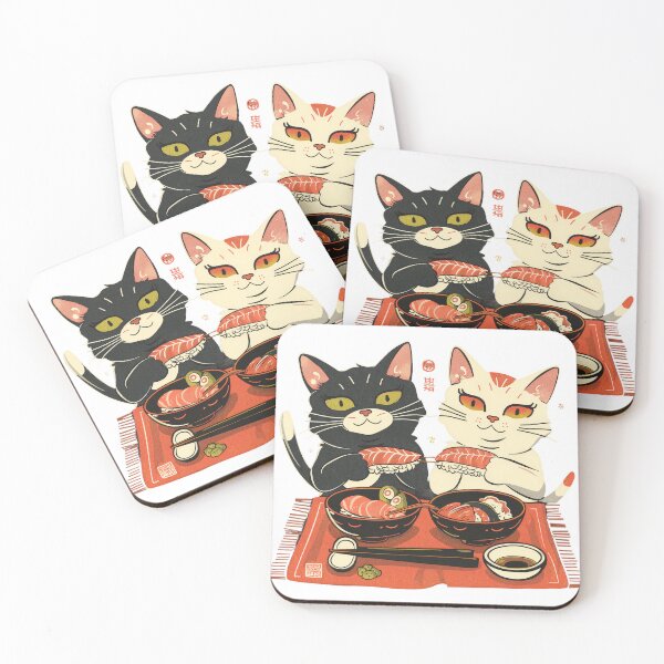 Item preview, Cats Eating Sushi designed and sold by Birb-Merch.