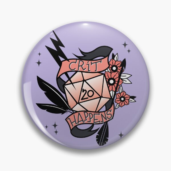 Item preview, Crit Happens - Dungeon & Dragons Dice - Lucky Charm - Lilac Background designed and sold by QikisDesigns.