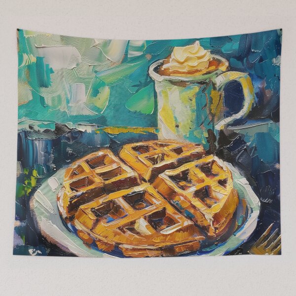 Item preview, Belgian waffle | Painting in the style of Vincent van Gogh designed and sold by ComicsFactory.