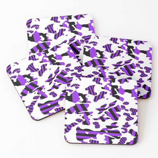 Item preview, Black And Purple Striped Cow Print 2 designed and sold by TheRulerofEarth.
