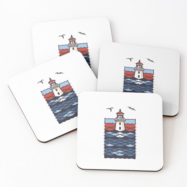 Item preview,  Lighthouse and seagulls cartoon  designed and sold by VibeStyleShop.