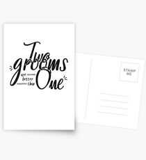 LGBT Gay Wedding Shirt and Gifts - Two Grooms Are Better Than One Postcards